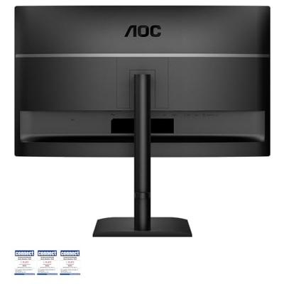 AOC 27E4U 24 inch FHD-monitor, 120Hz, IPS, 1ms MPRT, adaptieve synchronisatie, HDR-modus, hoogteverstelling (1920x1080, HDMI 1x 1.4, DP 1x 1.2, USB-hub) zwart