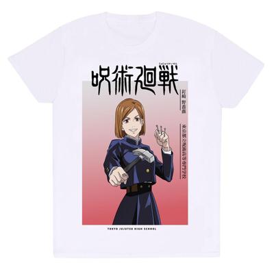 T-Shirt met Korte Mouwen Jujutsu Kaisen Nobara Ombre Wit Unisex - Maat: XL