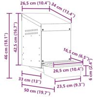 Kippennestkast 1 compartiment Wandmontage gegalvaniseerd staal - thumbnail