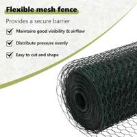 VidaXL Hek met paal groen 1,5 x 25 m staal - thumbnail