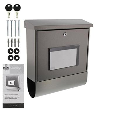 Burg Wächter 4400Ni Malaga Brievenbus Plaatstaal Nikkel Sleutelslot