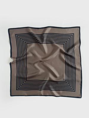Lescarf shawl Striped ST65 taupe/black 65cm