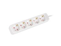 Stopcontactenstrip 5 Tomas Schuko Lanberg 2500 W 3 m Wit - thumbnail