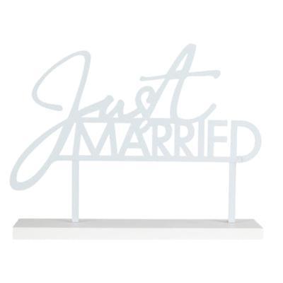 Ginger Ray tafeldecoratie just married metaal wit 30 cm | 10 stuks