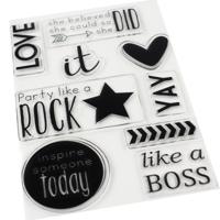 Vaessen Creative • love it clear stamps engelse teksten 9st. - thumbnail