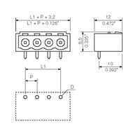Weidmüller 1797710000 Male behuizing (board) BL/SL 5.00 Totaal aantal polen: 4 Rastermaat: 5 mm Inhoud: 350 stuk(s) - thumbnail