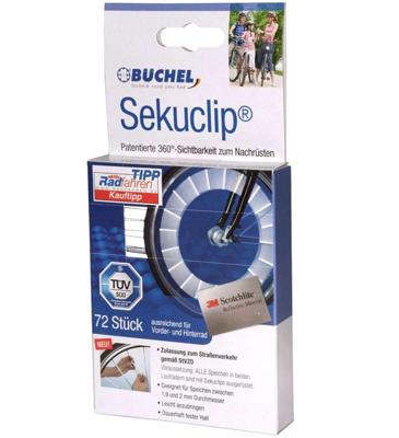 Büchel 3m scotchlite sekuclip 60mm spoke reflectors (72 pieces)