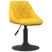 Eetkamerstoelen draaibaar 6 st fluweel mosterdgeel - thumbnail