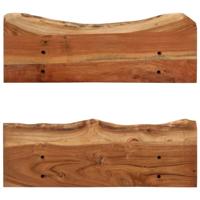 Wandschappen 2 st 60x20x18 cm massief acaciahout - thumbnail