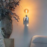 QAZQA Moderne wandlamp staal met flexarm - Brescia Combi - thumbnail