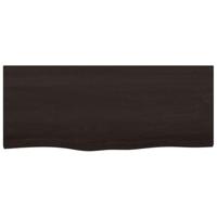 Wandschap behandeld massief eikenhout donkerbruin - thumbnail