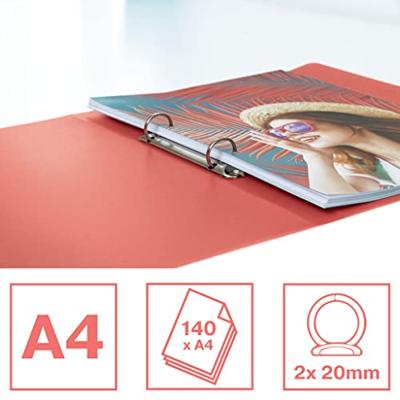 Esselte Colour&apos;Breeze ringmap, 2 ringen, PP, ft A4, met soepele kaft, koraal