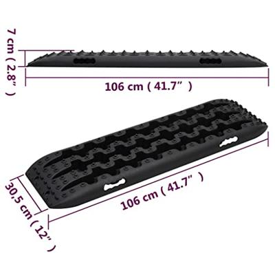 VidaXL Gripplaten 2 st 106x30,5x7 cm nylon zwart