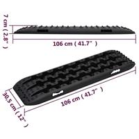 VidaXL Gripplaten 2 st 106x30,5x7 cm nylon zwart - thumbnail