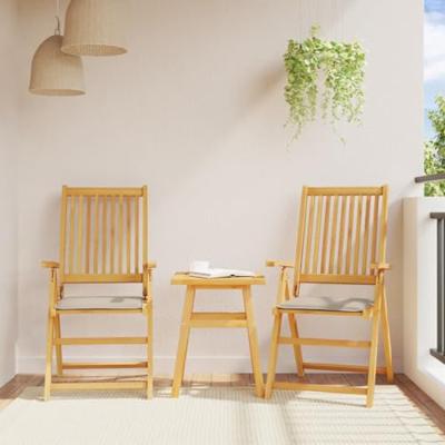 Tuinzitkussens 2 st vierkant 45x45x2 cm taupe