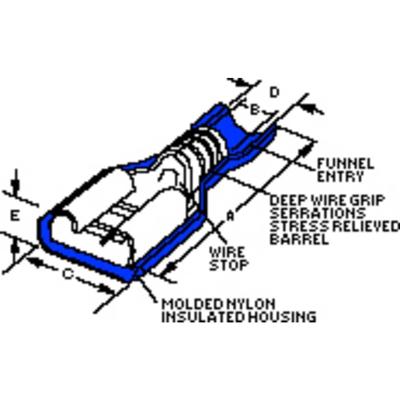 Molex 190030040 Platte stekker (female) 1 stuk(s)