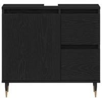 Badkamermeubelset met lade 3 pcs Zwart Eiken 30 x 30 x 190 cm - thumbnail