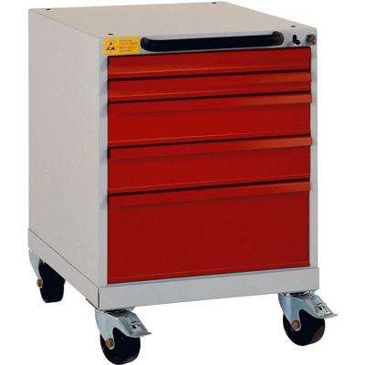 Manuflex LS1023.5007 ESD-lade kast BASETEC mobiel, gebruiksh. 500 mm met 5 lades, in stralend blauw RAL 5007 ESD Manuflex LS1023.5007 ESD-lade kast BASETEC mobiel, gebruiksh. 500 mm met 5 lades, in stralend blauw RAL 5007 ESD