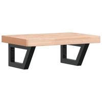 Badkamer wandschap staal en massief beukenhout - thumbnail