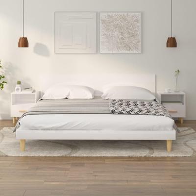 Nachtkastjes 2 st 40x35x47 cm hoogglans wit