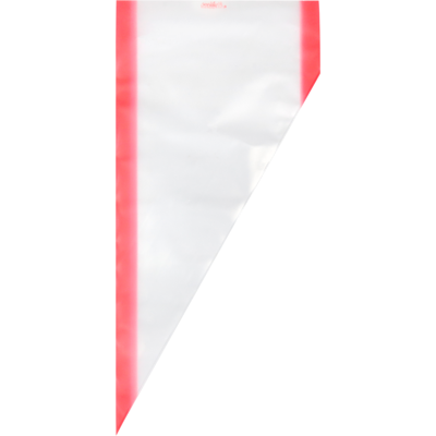 Spuitzak | 59x28cm | LDPE | transparant/rood | 296 stuks