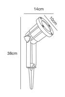 Nordlux 20789903 Spotlight Tuinschijnwerper LED, Halogeen GU10 35 W Zwart - thumbnail