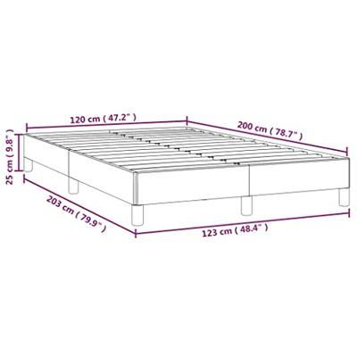 Bedframe fluweel donkerblauw 120x200 cm Bedframe fluweel donkerblauw 120x200 cm