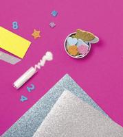 Creatieve doos GLITTER FOLIA, 900+ stuks meerkleurig - thumbnail