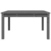 Tuintafel 82,5x82,5x45 cm massief grenenhout grijs - thumbnail