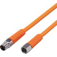 ifm Electronic EVT180 Verbindingskabel Aantal polen (sensoren): 4, 4 Stekker, recht, Bus, recht 1 m 1 stuk(s) - thumbnail