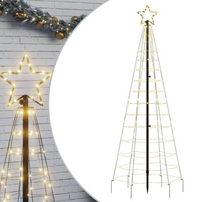 VidaXL Led-kerstboom met spikes 220 led's warm wit 180 cm
