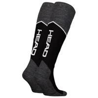 HEAD Skisokken Kneehigh 2-pack Black / Grey Melange-35/38 - thumbnail