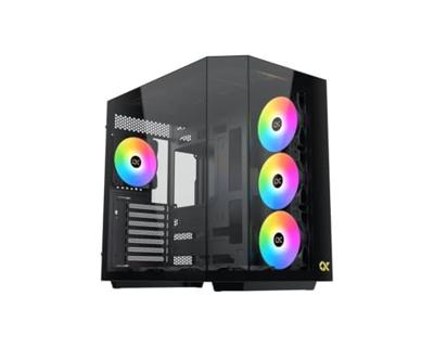 PC-behuizing - XIGMATEK - CUBI II - Cube - E-ATX - Gehard glas - ARGB - Zwart