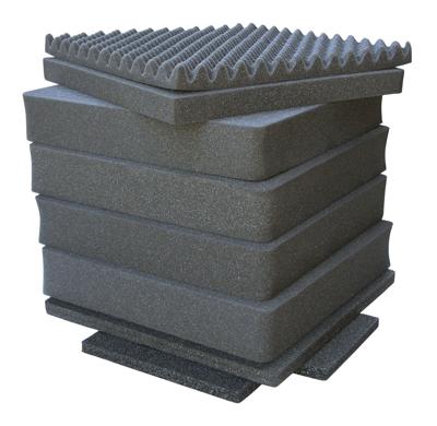 Peli 0371 Vervangende Schuimset, Origineel Accessoire Voor Peli-Beschermingskoffer, Compatibel Met Peli 0370 Cube Case, Kleur: Zwart
