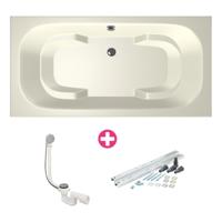 Ligbad Xenz Tanga | Inbouw | 180x90 cm | Incl.Badafvoer | Met overloop | Acryl | Pergamon glans - thumbnail