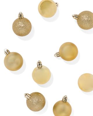 HEMA Kerstballen Ø3.5cm plastic - 9 stuks (goud)
