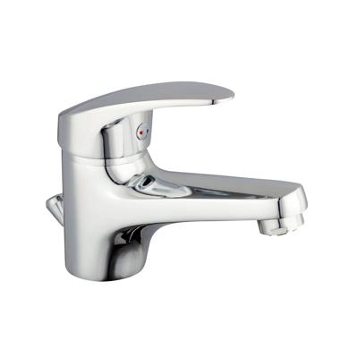 ORAZI ééngreepsmengkraan wastafel, lage druk, chroom keramische schijven geluidsarme, verwisselbare 40 mm-cartouche flexibele metalen aansluitslangen volgens DVGW/KTW-A 1 ¼" kunststof-afvoerpl