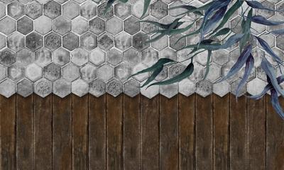 Vanilla Lime Vanilla Lime Fotobehang Floral Tiles - 014261