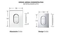 Grohe Arena Cosmopolitan bedieningspaneel mat chroom voor Grohe Rapid SL - thumbnail