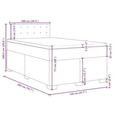 Boxspring met matras stof zwart 120x200 cm