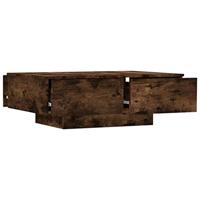 Salontafel 90x60x31 cm bewerkt hout gerookt eikenkleurig - thumbnail