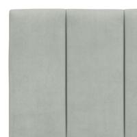 Bed met matras fluweel lichtgrijs 160x200 cm - thumbnail
