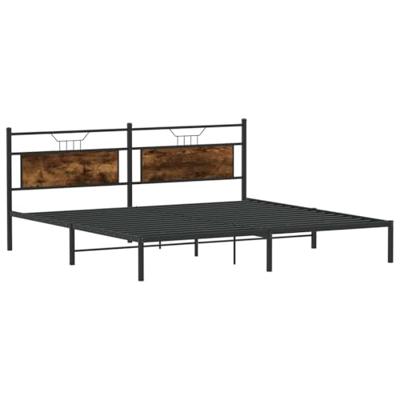 Bedframe zonder matras 193x203 cm spaanplaat gerookt eiken