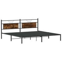 Bedframe zonder matras 193x203 cm spaanplaat gerookt eiken - thumbnail