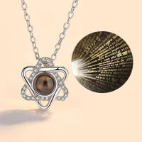 100 taal Ik hou van je projectieve meisje zes puntige ster hanger ketting sieraden - thumbnail