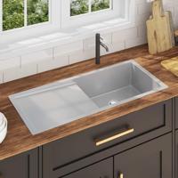 Gootsteen handgemaakt roestvrij staal - thumbnail