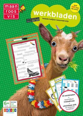 Maan roos vis Tweede halfjaar leesonderwijs Werkbladen