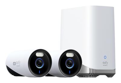 eufy Security eufyCam E330 (Professional), 2 camera’s, 4K-camerasysteem voor buiten, 24/7 opnemen, wifi-NVR, AI-gezichtsherkenning, 10CH, lokale opslag, geen maandelijkse kosten