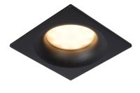 Lucide ZIVA - Inbouwspot Badkamer - 1xGU10 - IP44 - Zwart - thumbnail