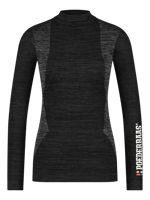 Poederbaas Thermoshirt Dames Technical Longsleeve Zwart-S - thumbnail